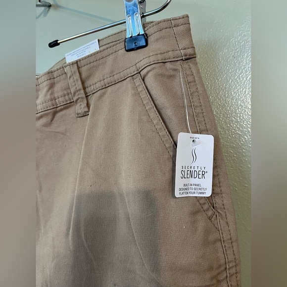 St John Bay Womens Heritage Khaki Beige Straight Leg Pants  Casual 14P NWT - Picture 7 of 13